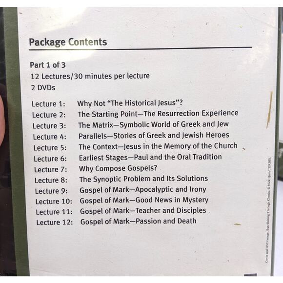 The Great Courses - Jesus and the Gospels - 36 Lectures on 6 DVDs MISSING BOOK 1 - Picture 2 of 8